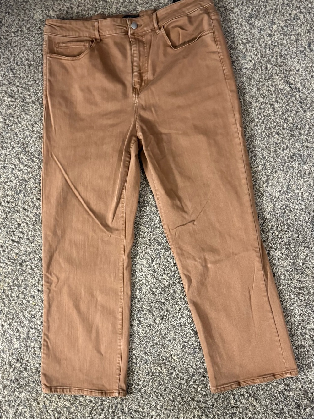 Well Worn Straight-Leg Jeans in Warm Brown